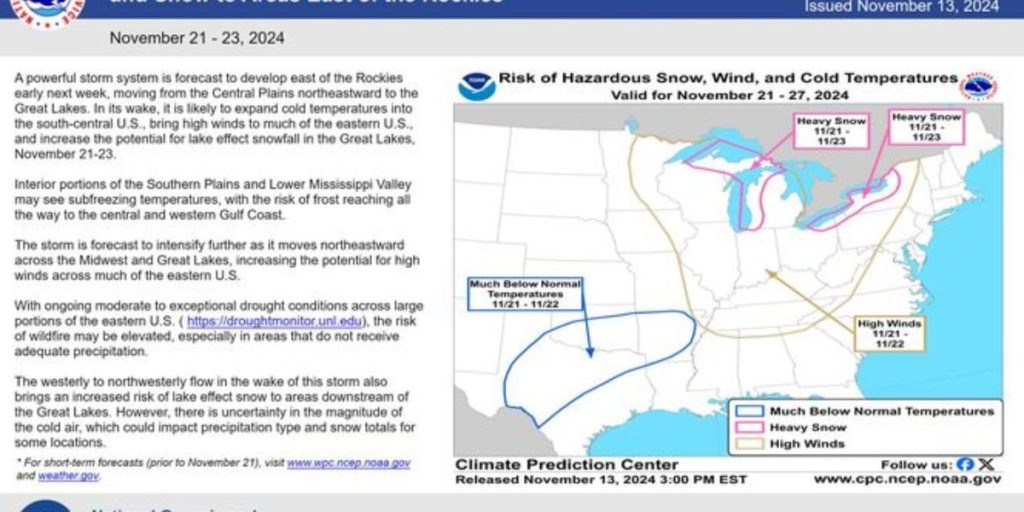 Colder Temps and Windy Conditions to Stifle Thanksgiving Week in D.C., and Virginia (1)