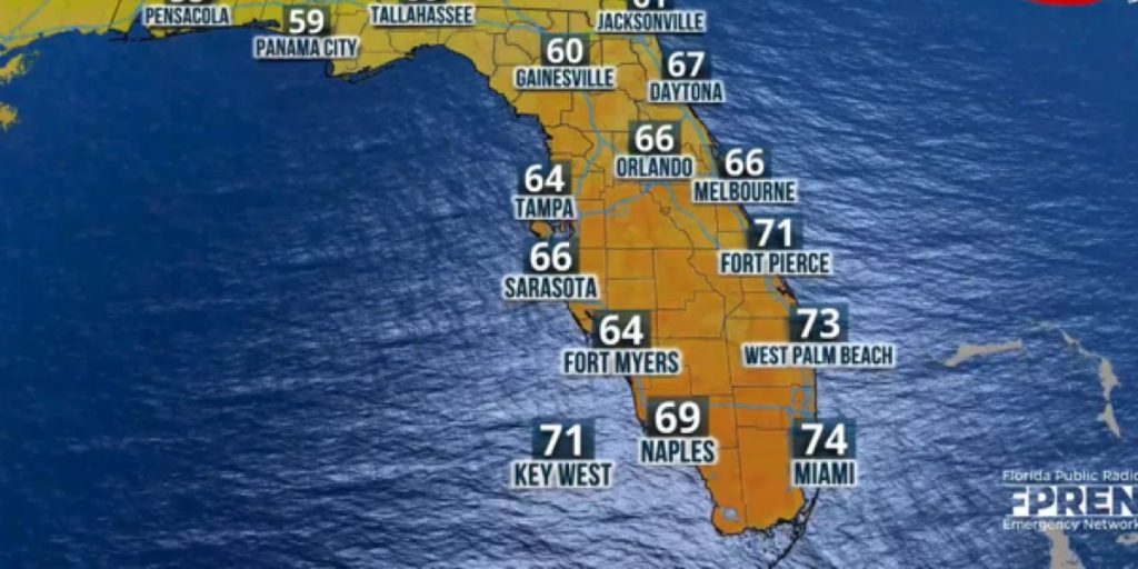 Cold Front Hits Florida Frost in the North, Cooler Temps in the Center, Drought Lingers in the South Florida (3)