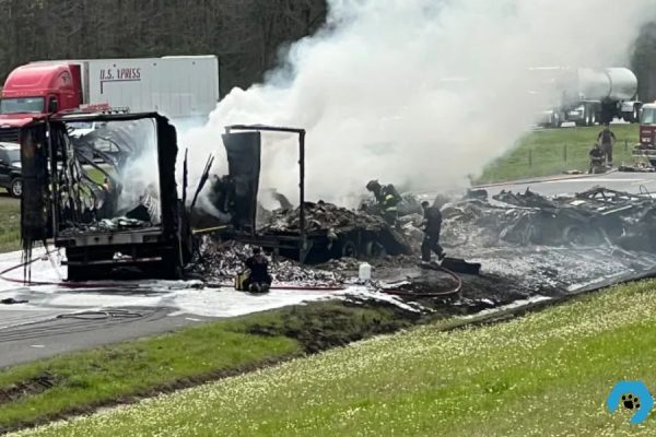 Fatal Crash on I-20 Involving 18-wheeler Leaves Driver Dead After Car Engulfed in Flames, Police Investigate Speeding