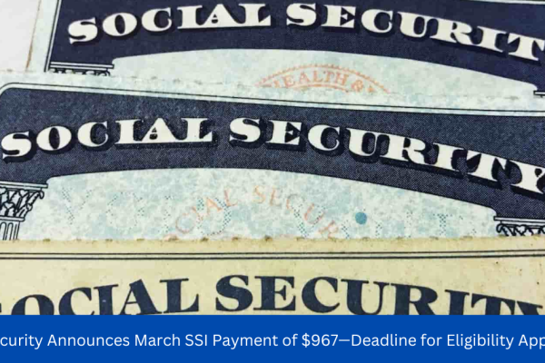 Social Security Announces March SSI Payment of $967—Deadline for Eligibility Approaches